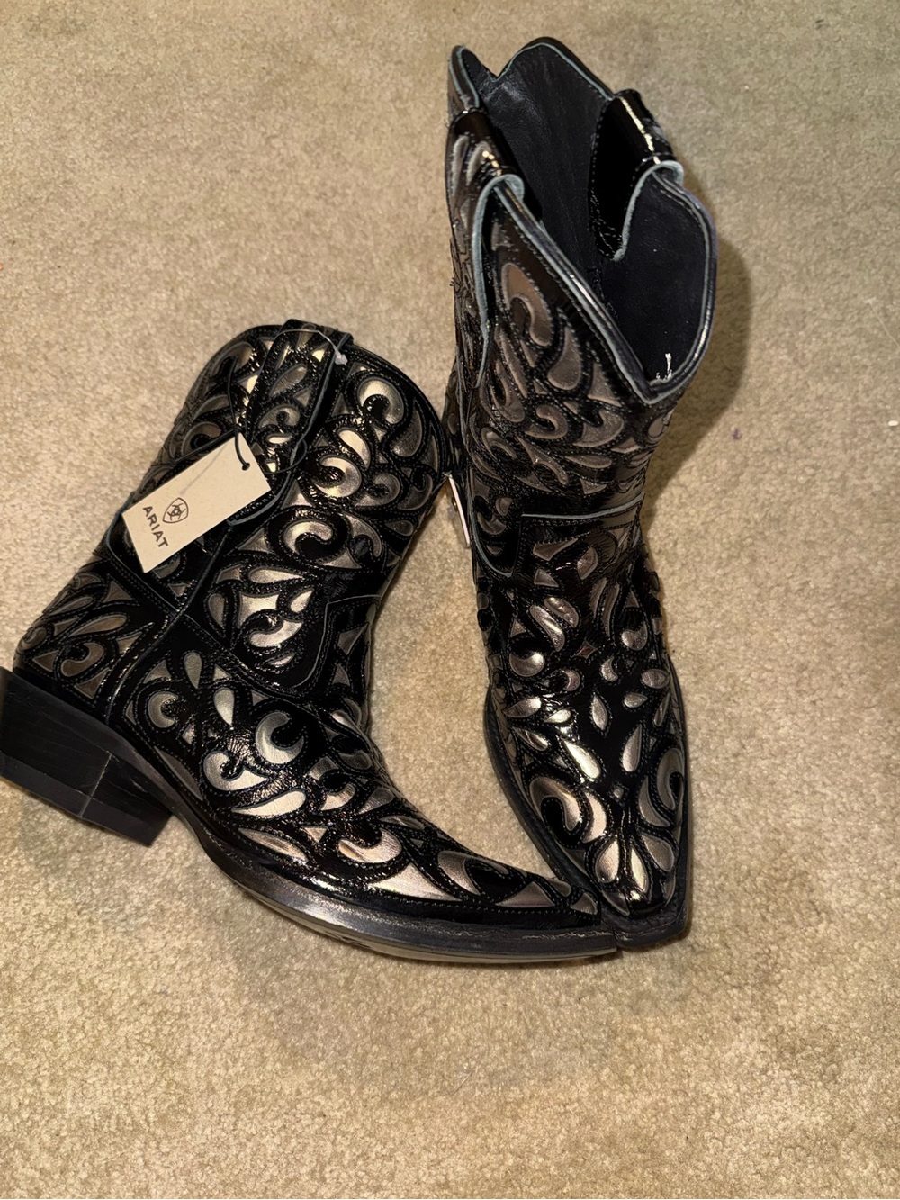 Ariat Valentina Jasper/Platinum Leather Western Boots SIZE 8 US NWT - Picture 7 of 9